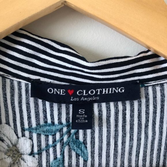 One Clothing Los Angeles Striped Floral Romper - Picture 7 of 11